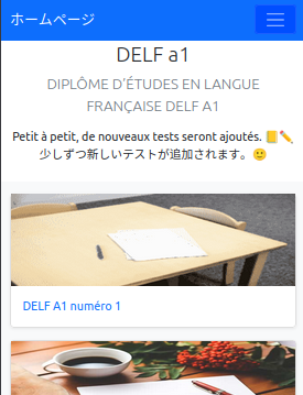 francais テスト DELF A1 試験 初心者